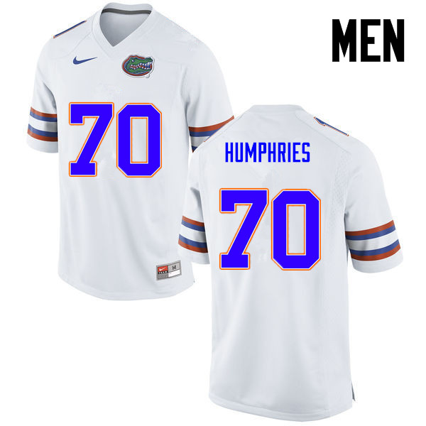 Men Florida Gators #70 D.J. Humphries College Football Jerseys-White - Click Image to Close